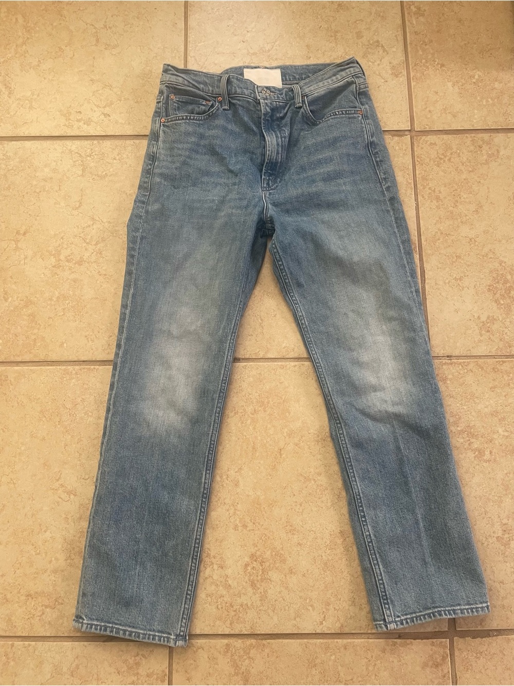 MOTHER Superior High Waisted Rider Ankle Jeans in Salt of the Earth